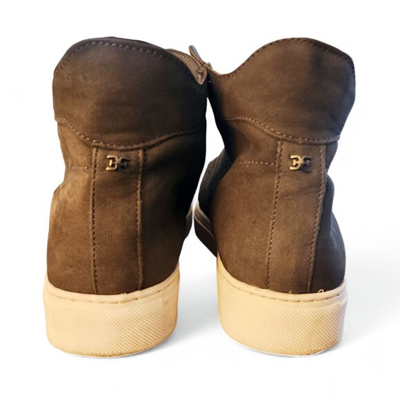 Sam Edelman Pence Faux Fur-Trim Suede High-Top Sneakers Size 8.5 - Picture 10 of 11